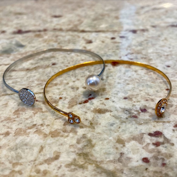 Swarovski double bangle open bracelet - Picture 4 of 8